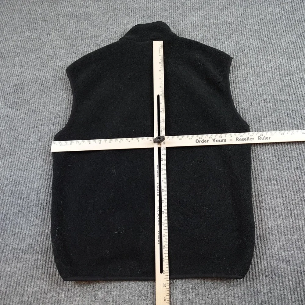 Vintage North Face Vest Mens Medium Black Fleece Full Zip Outdoor Hiking USA